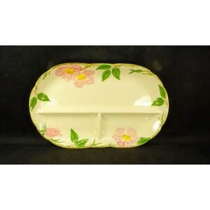 Franciscan Desert Rose Divided Relish Dish / Tray 3 Sections USA 12" Vtg 1966